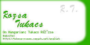 rozsa tukacs business card